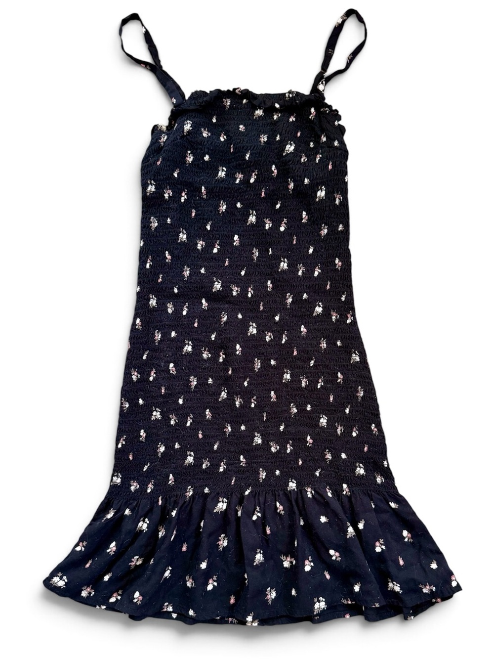 Hollister black Floral Smocked Sundress